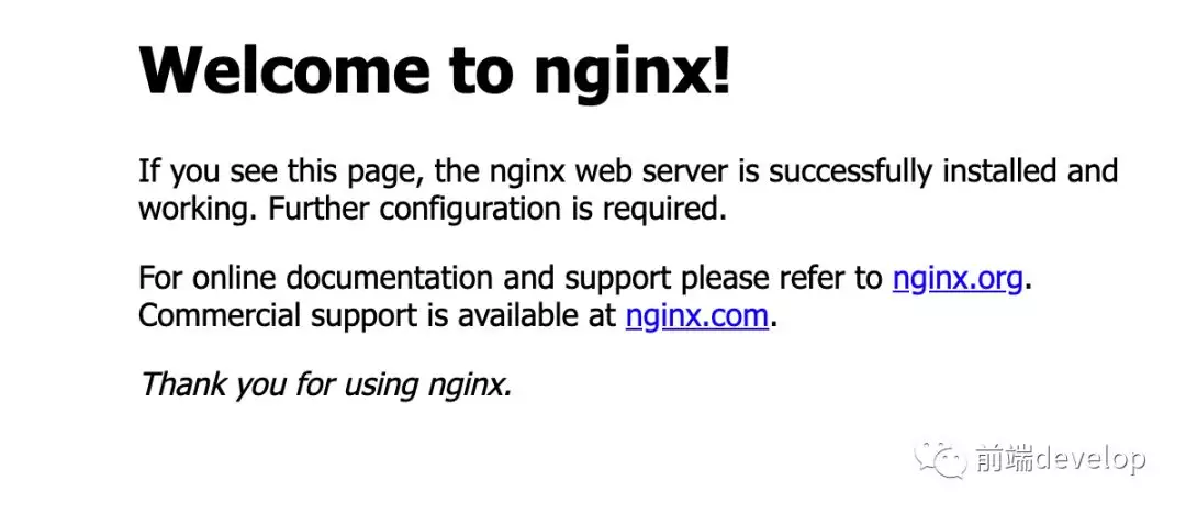 Nginx 欢迎页